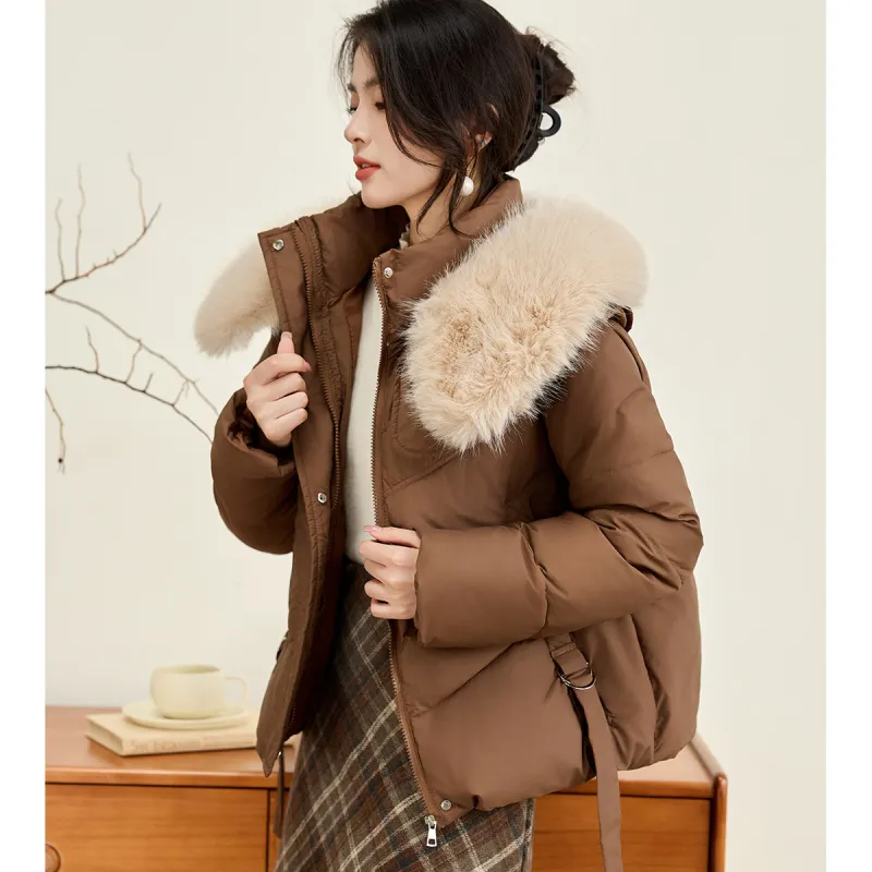 CARBAMMI Puffer Jacket Women's Coffee-3