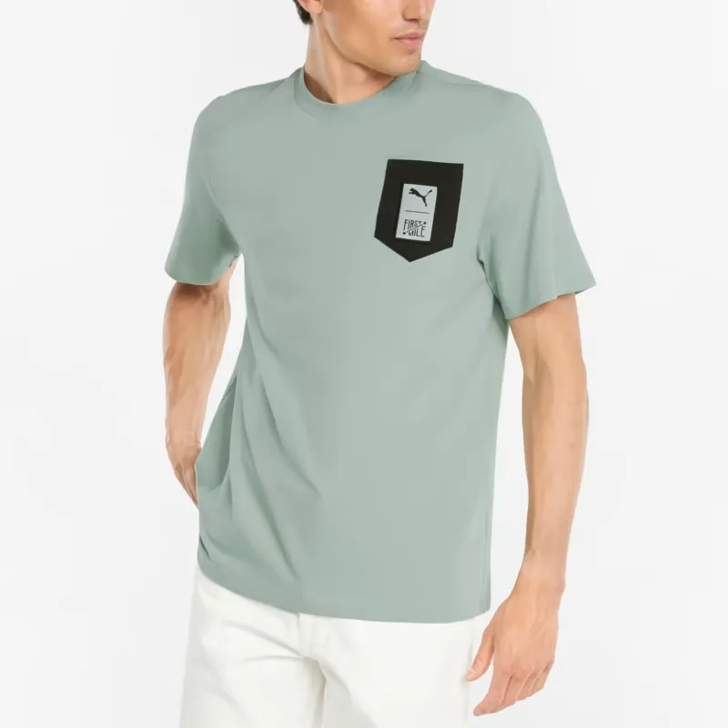 PUMA x FIRST MILE T Shirt Men's Light Green-3