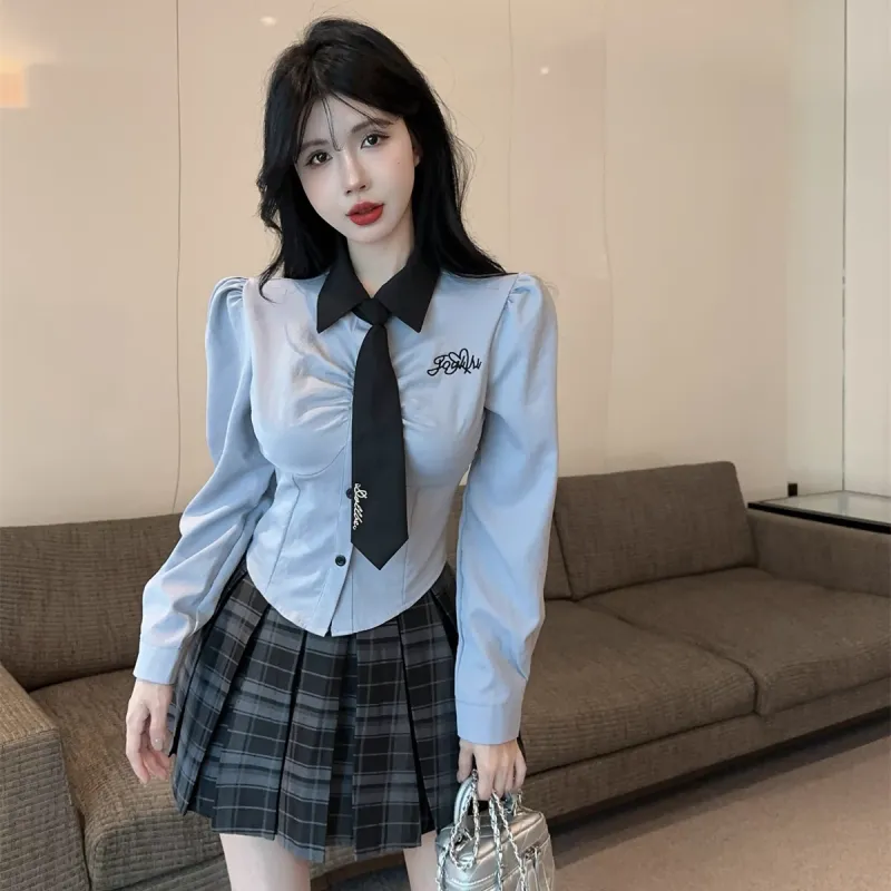 Qiuerle Two Piece Skirt Sets Women's-3