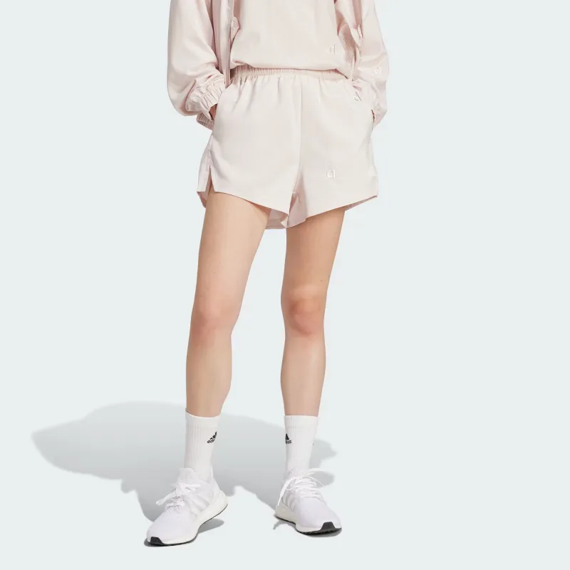 Adidas Embroidery Woven Loose Shorts Casual Shorts Women's Light Purple-3
