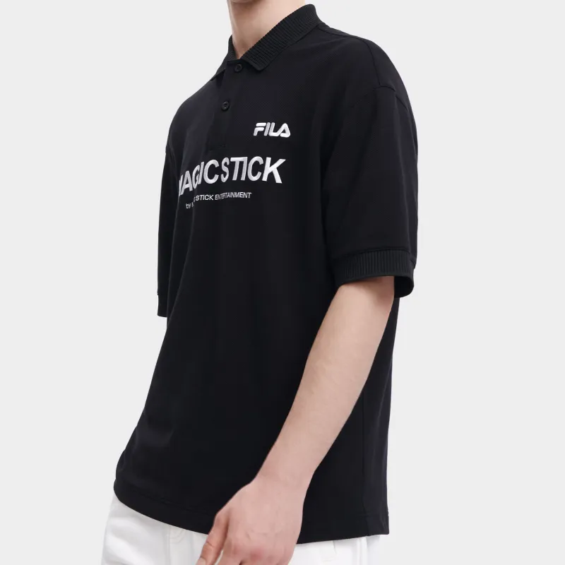 FILA Polo Shirts Men Jet Black-4