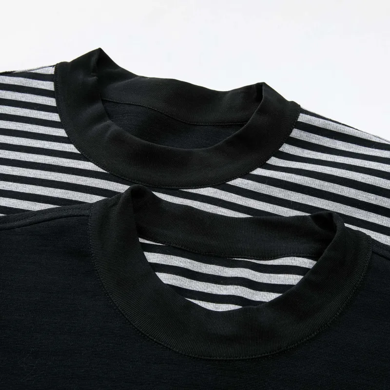 BOGEDIT T Shirts Unisex Reversible Stripes-3