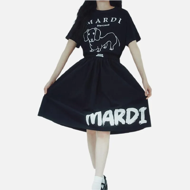 MARDI MERCREDI T Shirt Women's Black-4