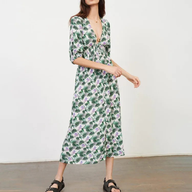Maje Short-Sleeved Dresses Women's Green-3