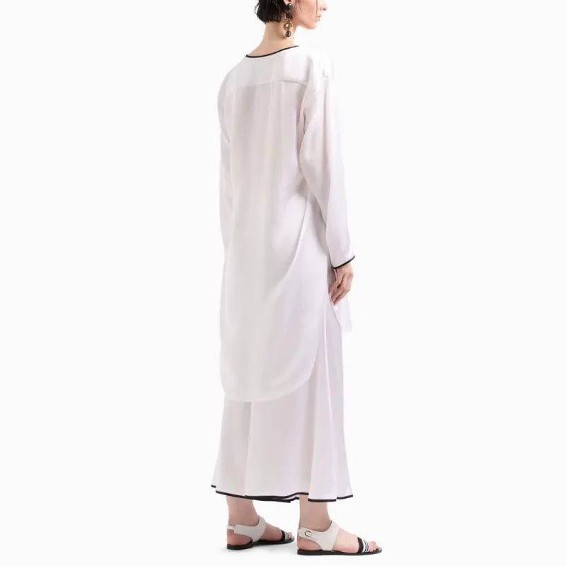 GIORGIO ARMANI Silk Satin Long Shirt-2