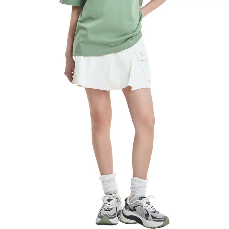 MLB Denim Short Skirts Women's Beige-3