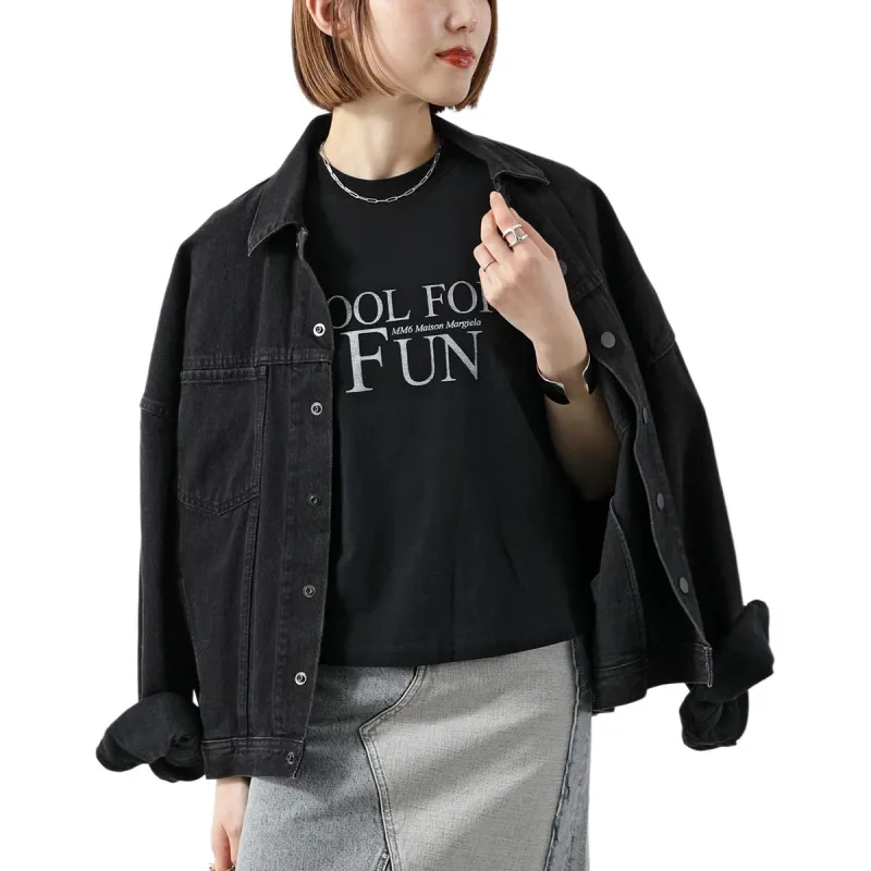 MM6 Maison Margiela T Shirt Women's Black-3
