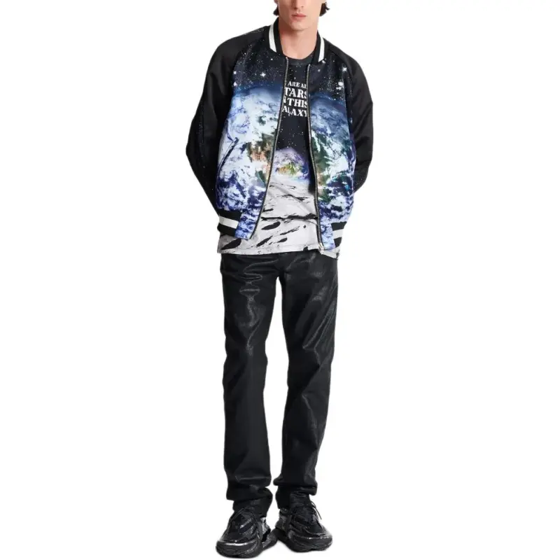BALMAIN Earth & Stars Varsity Jacket-2