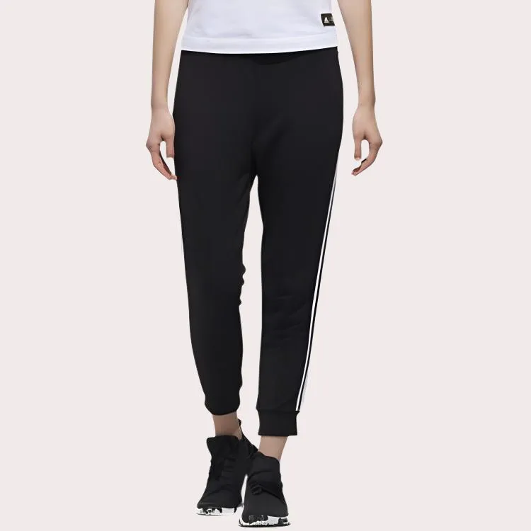 Adidas Knitted Sports Pants Women's Black-3