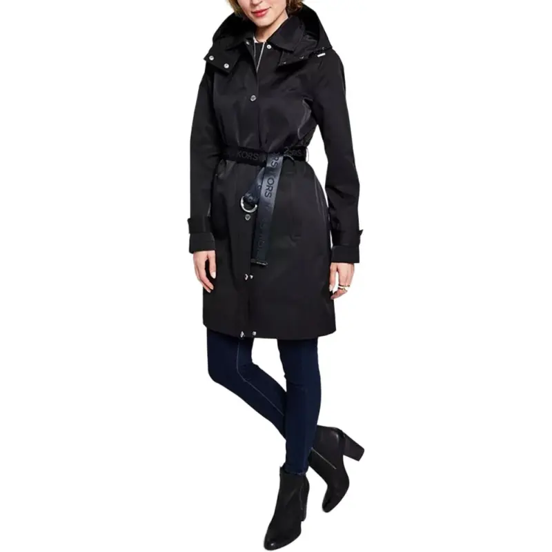 MICHAEL KORS Trench Coat Women's Black-2