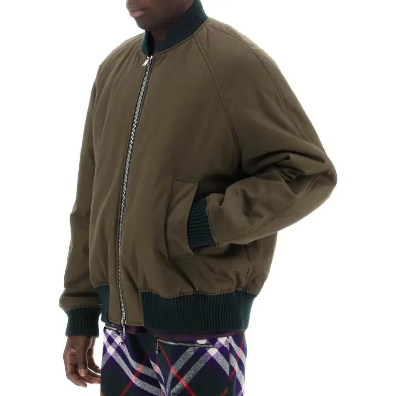 Burberry Checked Zipped Reversible Bomber Jacket-5