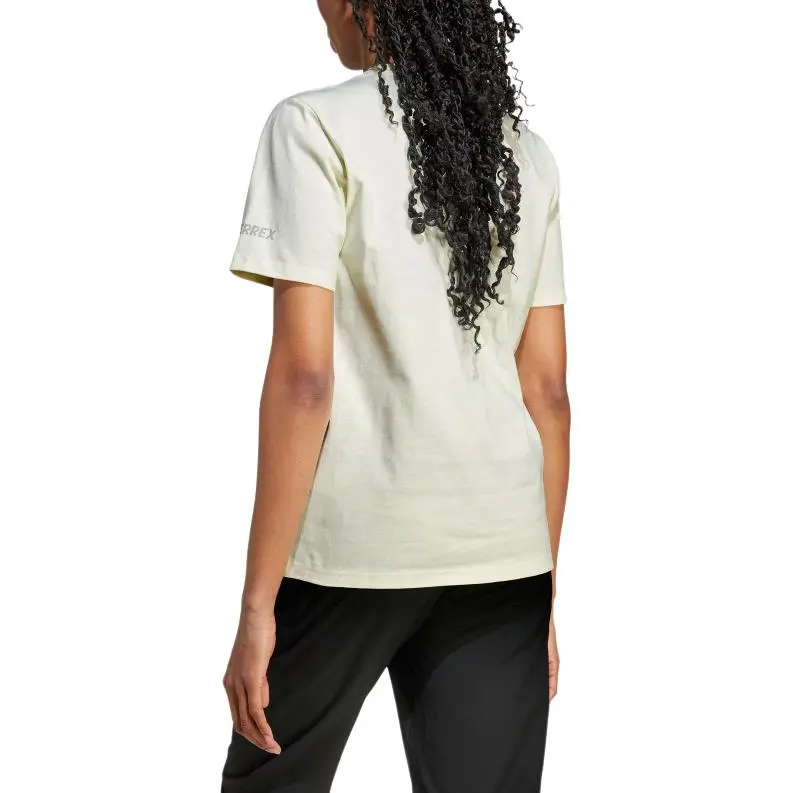 Adidas Terre POLYGIENE GRAPHIC T Shirt Unisex Ivory White-7