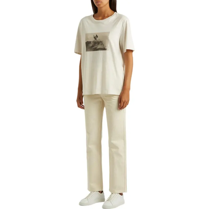 SAINT LAURENT T Shirt Women's Beige Yellow-3