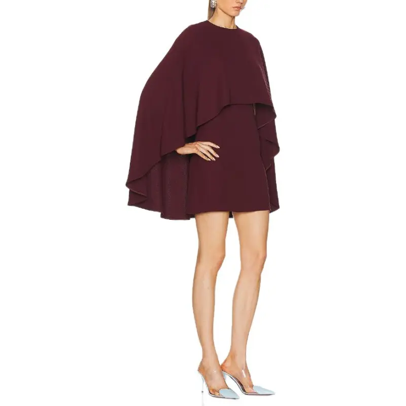 Valentino Long Sleeved Dresses Women's Red-2