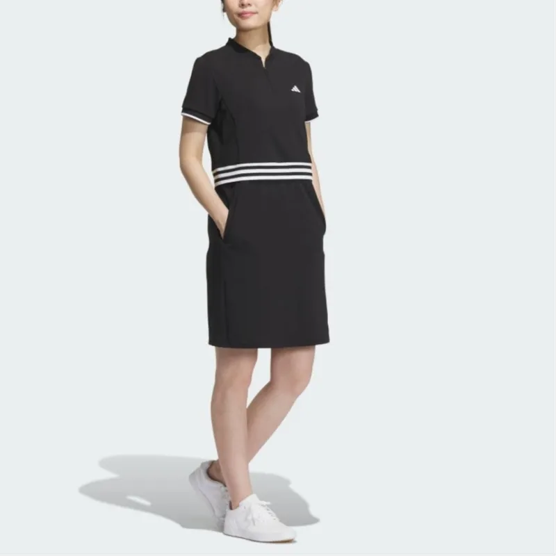 Adidas Short Sleeved Dress Women's Black-4