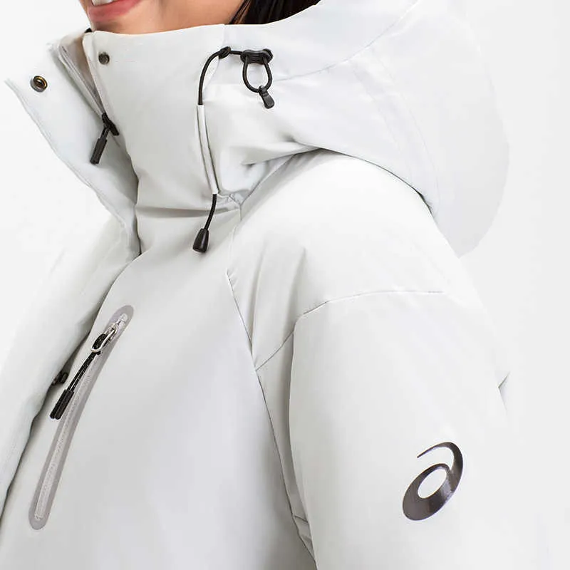 Asics Down Jacket Women's Gray White-2