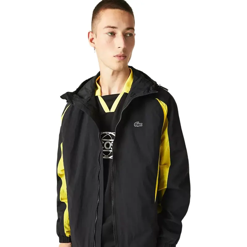 LACOSTE Jacket Men's Yellow Black-2