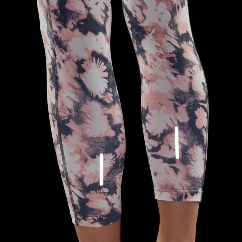 Adidas DAILYRUN PRINTED 7/8 LEGGINGS Athletic Trousers Women's Pink-4