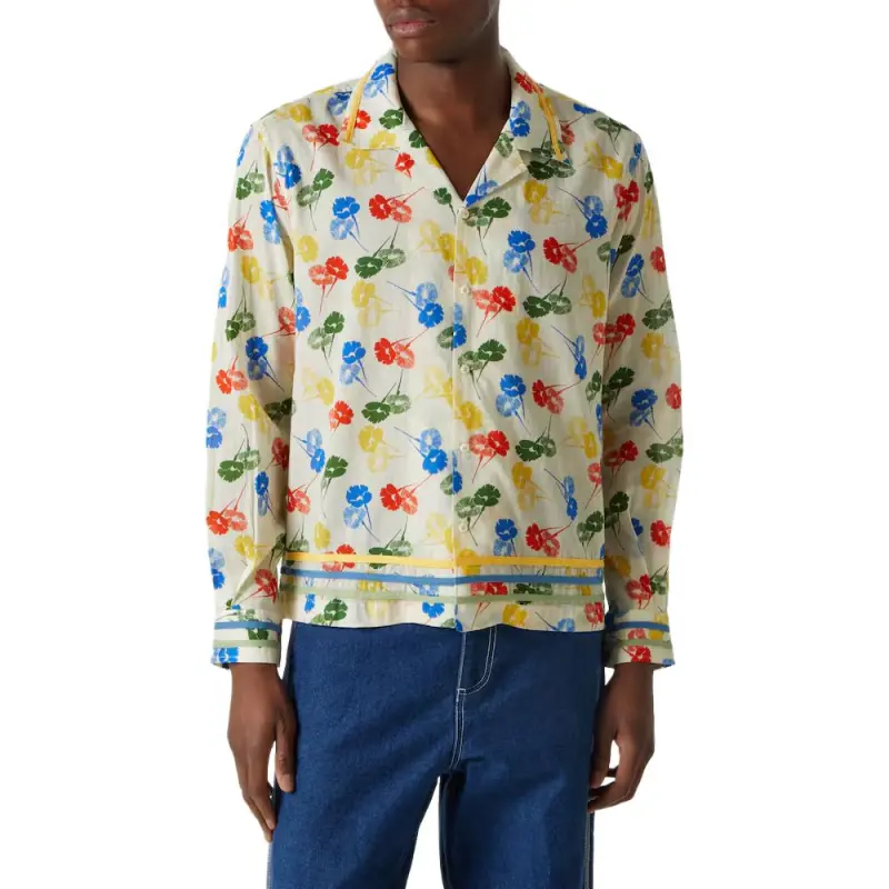 BODE Flower stamp Shirt-2
