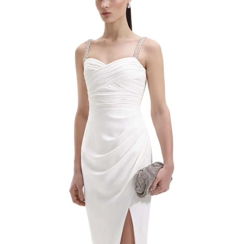 Self portrait Crystal embellished Midi Dress-4