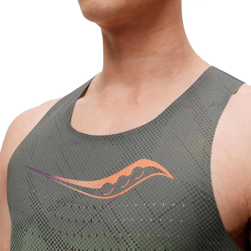 Saucony Tank Tops Men's Green Base-2