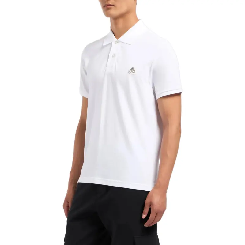 Moose Knuckles Logo Plaque Short Sleeve Polo Shirt-2