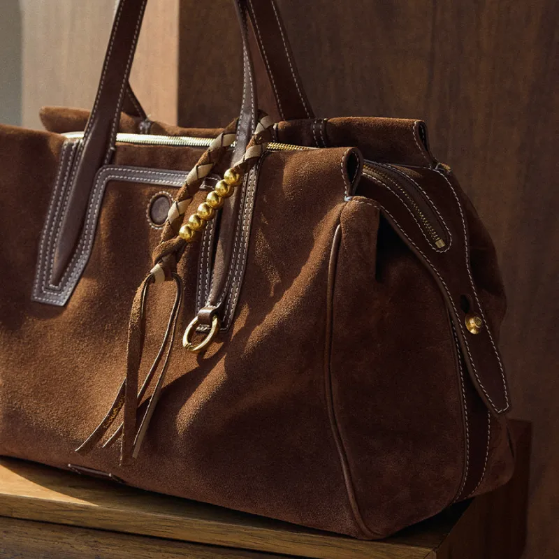 Songmont Cow Leather Bag Accessory Unisex Sandalwood & Camel & Color Block/Sandalwood & Gravel & Color Block-8