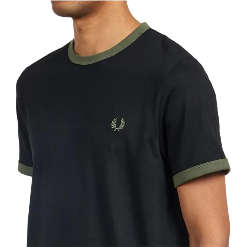 FRED PERRY T Shirts Men Black-4