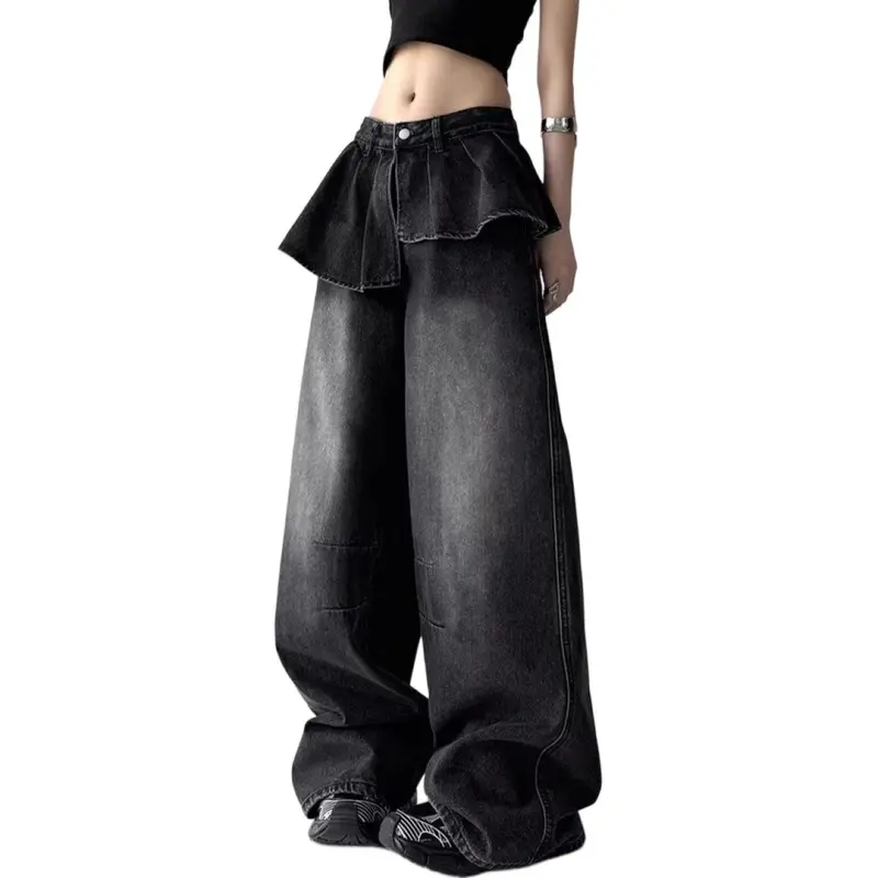 NHZN Jeans Women's Black Gray Color-3