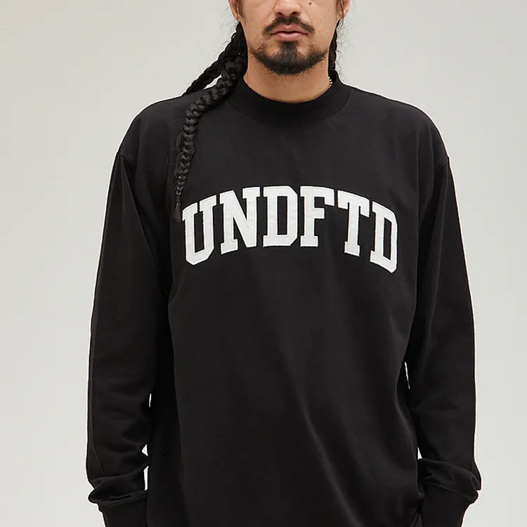 UNDEFEATED SS23 Crew Neck Long Sleeved T Shirt Unisex Black-3