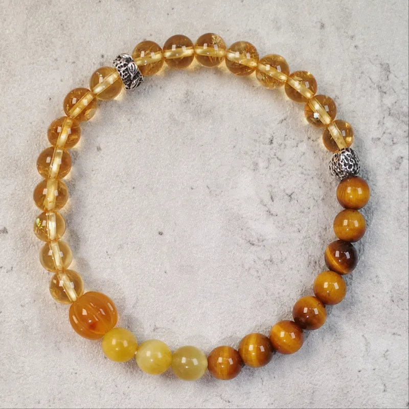 Empress 47 Concept Tiger's Eye Stone Rain Of Wealth Beaded Bracelet Unisex-1