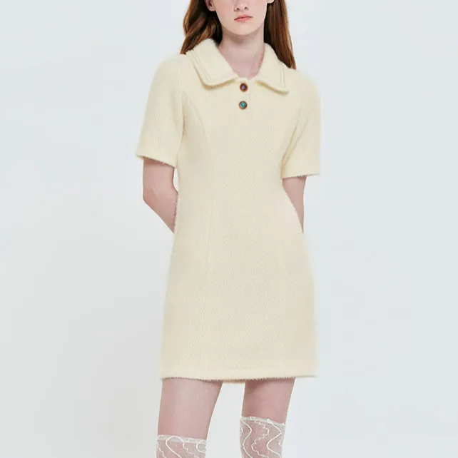 KIRSH Short Sleeved Dress Women's Ivory-4
