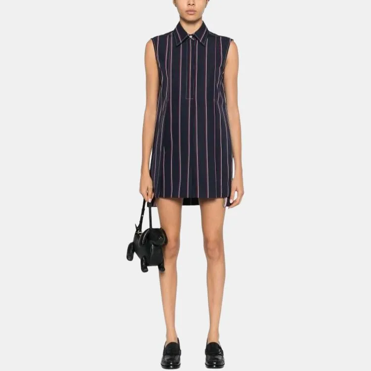 THOM BROWNE RWB stripe Shirt Dress-3