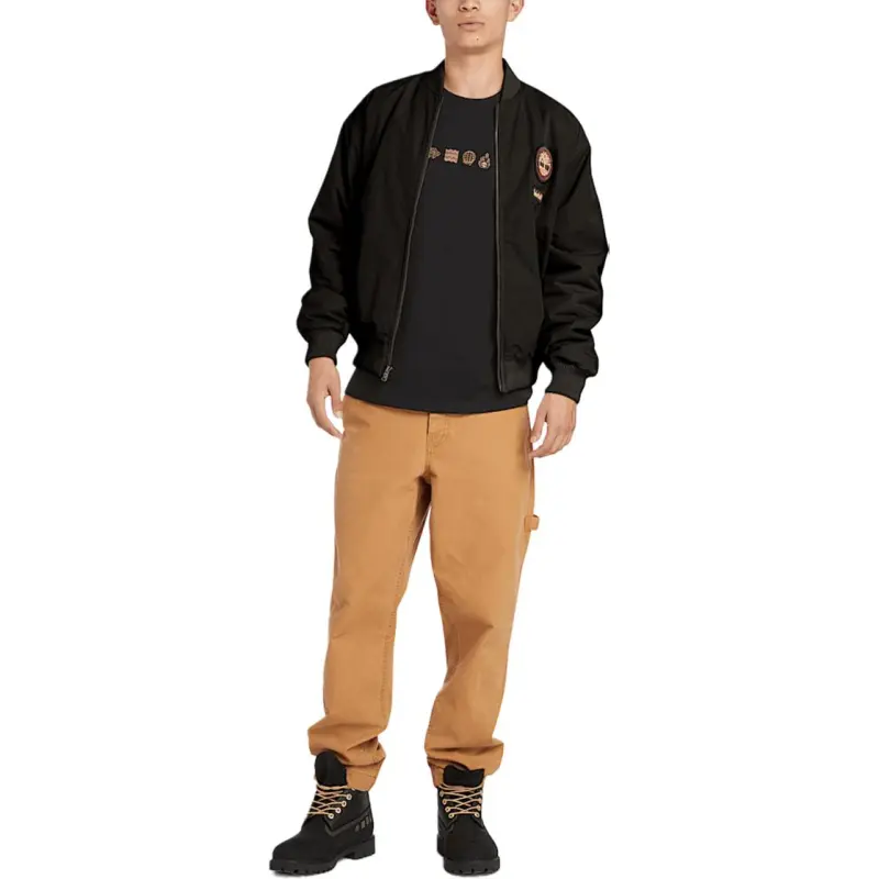 Timberland Chinese New Year BADGE BOMBER Puffer Jacket Unisex Black-3