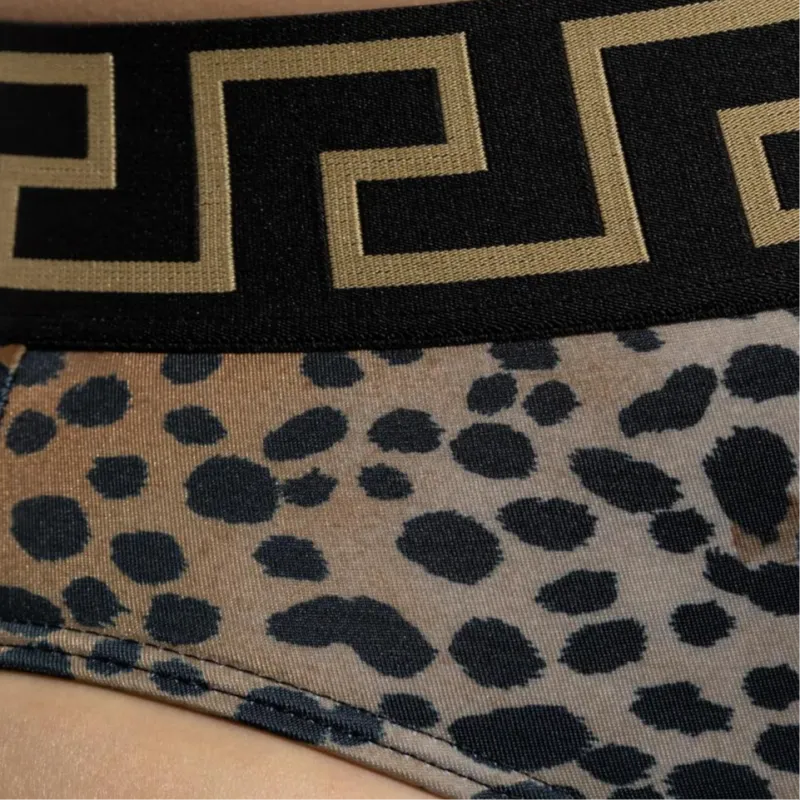 VERSACE Leopard Printed Swimsuit Bottoms-4