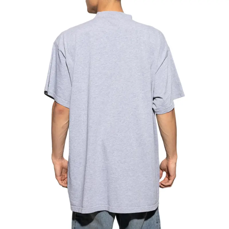 Balenciaga Oversized T Shirt 'Heather Grey/Yellow'-3