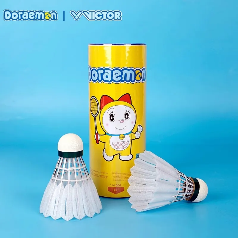 VICTOR x Doraemon Synthetic Shuttlecock 3 Pack Faux Fur Shuttlecocks-1