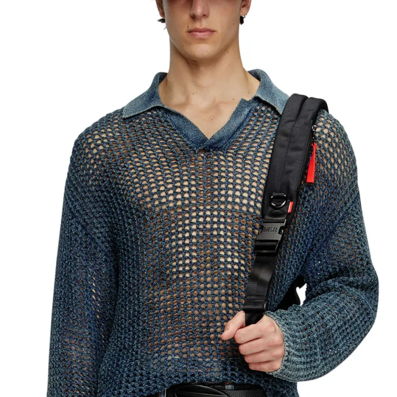 DIESEL K Squared Open Knit Polo Jumper-4