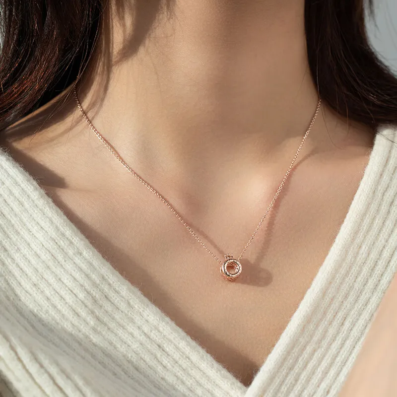 Pandora Copper Silver Alloy Necklaces Unisex-6