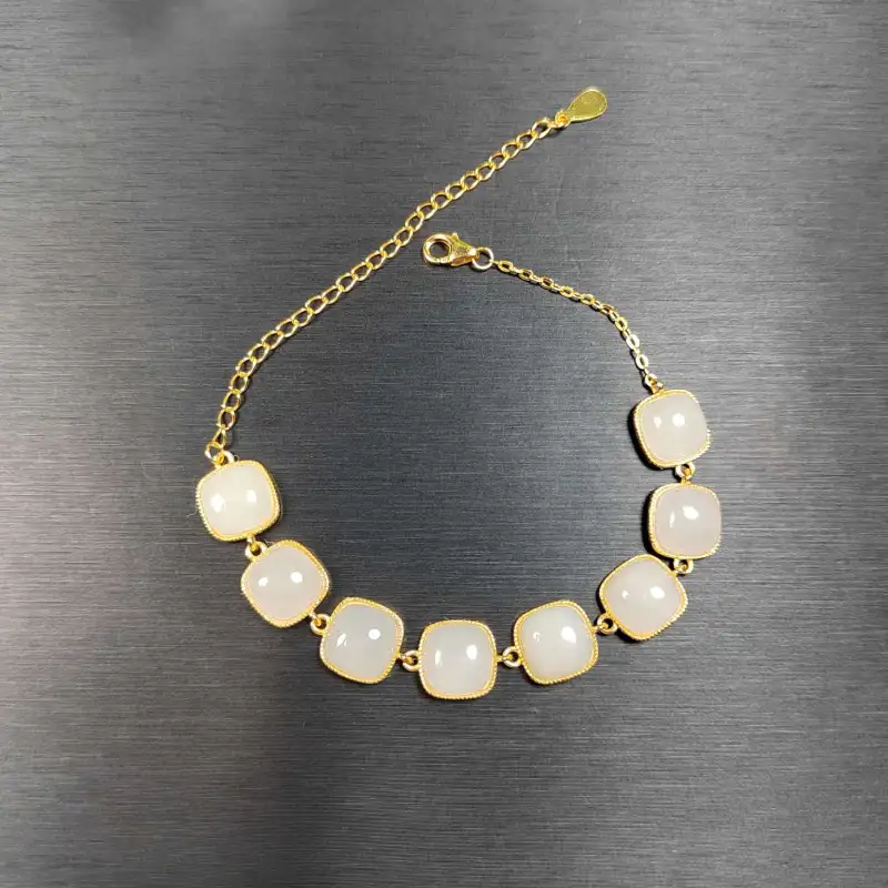 YOULING Bracelets White Jade Women's-3