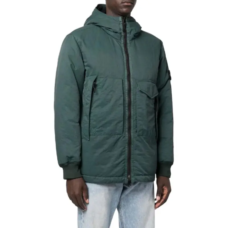STONE ISLAND Compass Patch Zip Up Padded Jacket-3