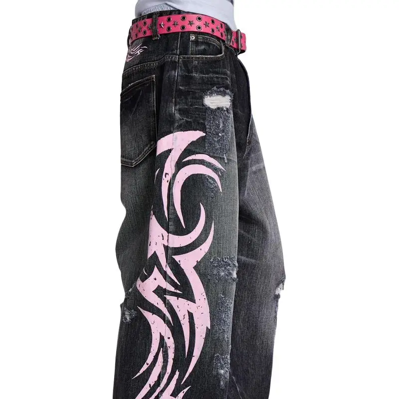 Jaded London Jeans Unisex Pink-4
