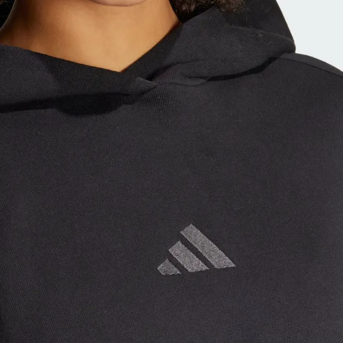 Adidas All Szn RENCH TERRY 3-STRIPES HOODIE Sweatshirt Women's Black-4