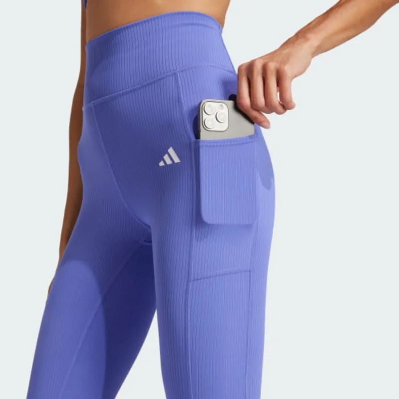 Adidas Free Shipping With AdiClub Optime Rib 7/8 Leggings-4