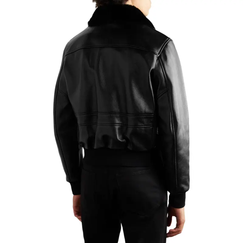 CELINE Leather Jackets Men Black-3