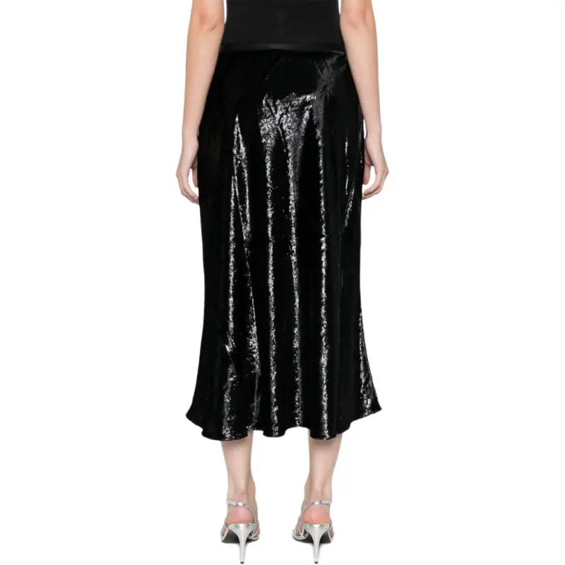 Polo Ralph Lauren Lamé Midi Skirt-2