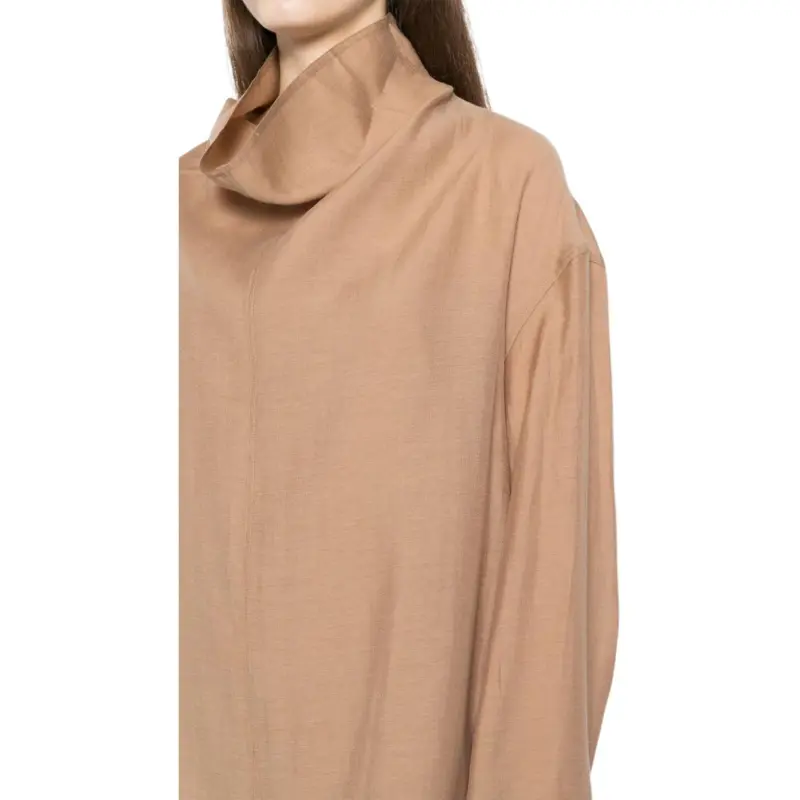 TOTEME Funnel neck Organza Blouse-4