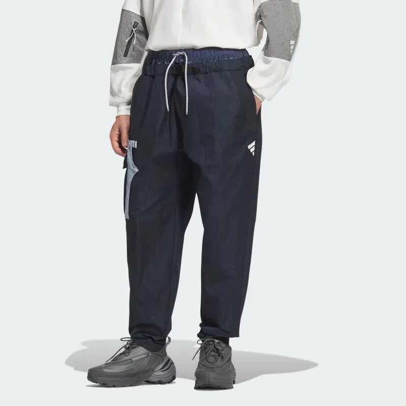 Adidas FOS FUTURE STYLE WOVEN JOGGERS Casual Pants Unisex Aurora Ink Blue/Bright White-1