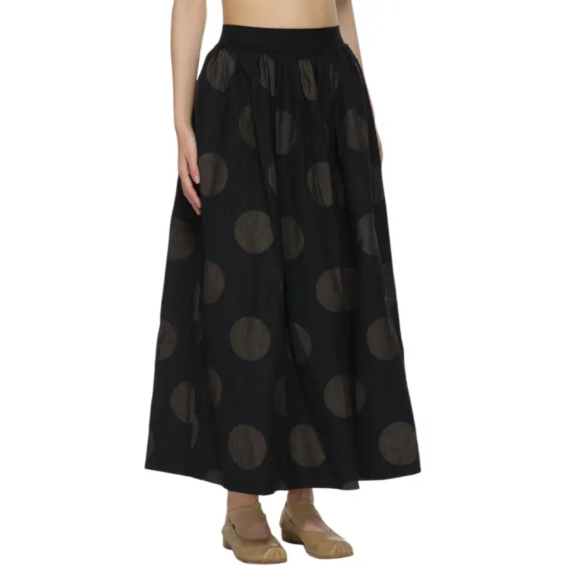 UMA WANG Graphic Printed A Line Midi Skirt-2