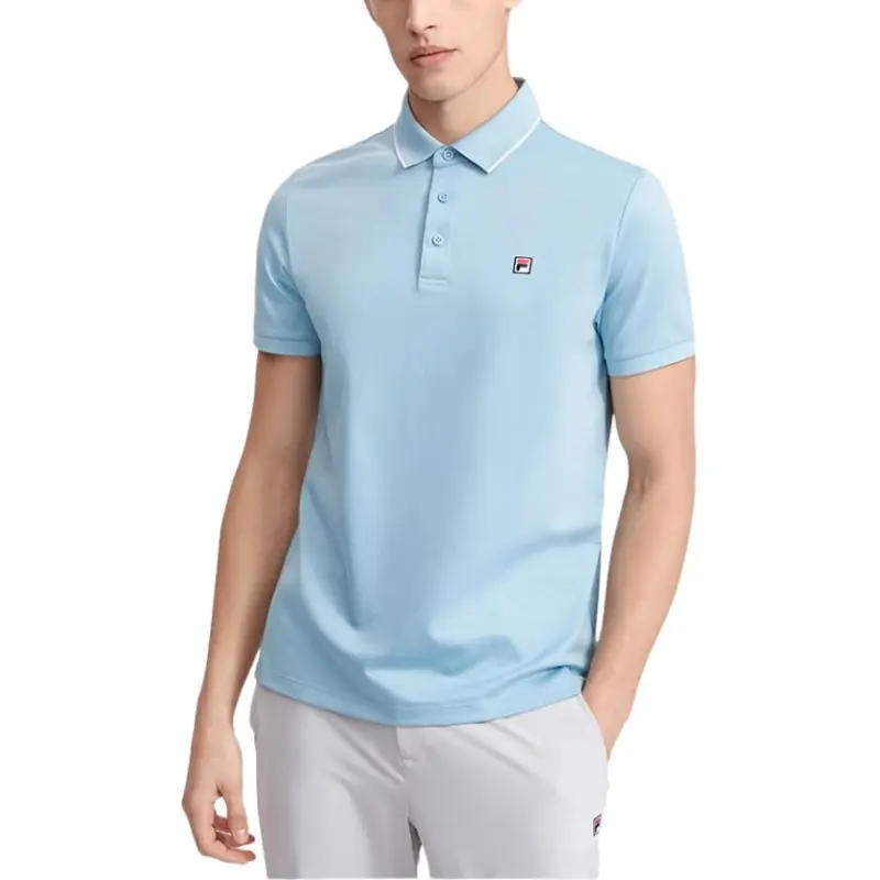 FILA Casual Sports Collection MODERN HERITAGE Polo Shirt Men's Light Blue LB-2